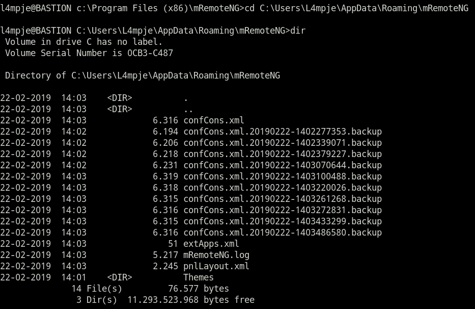Bastion mRemoteNGlist